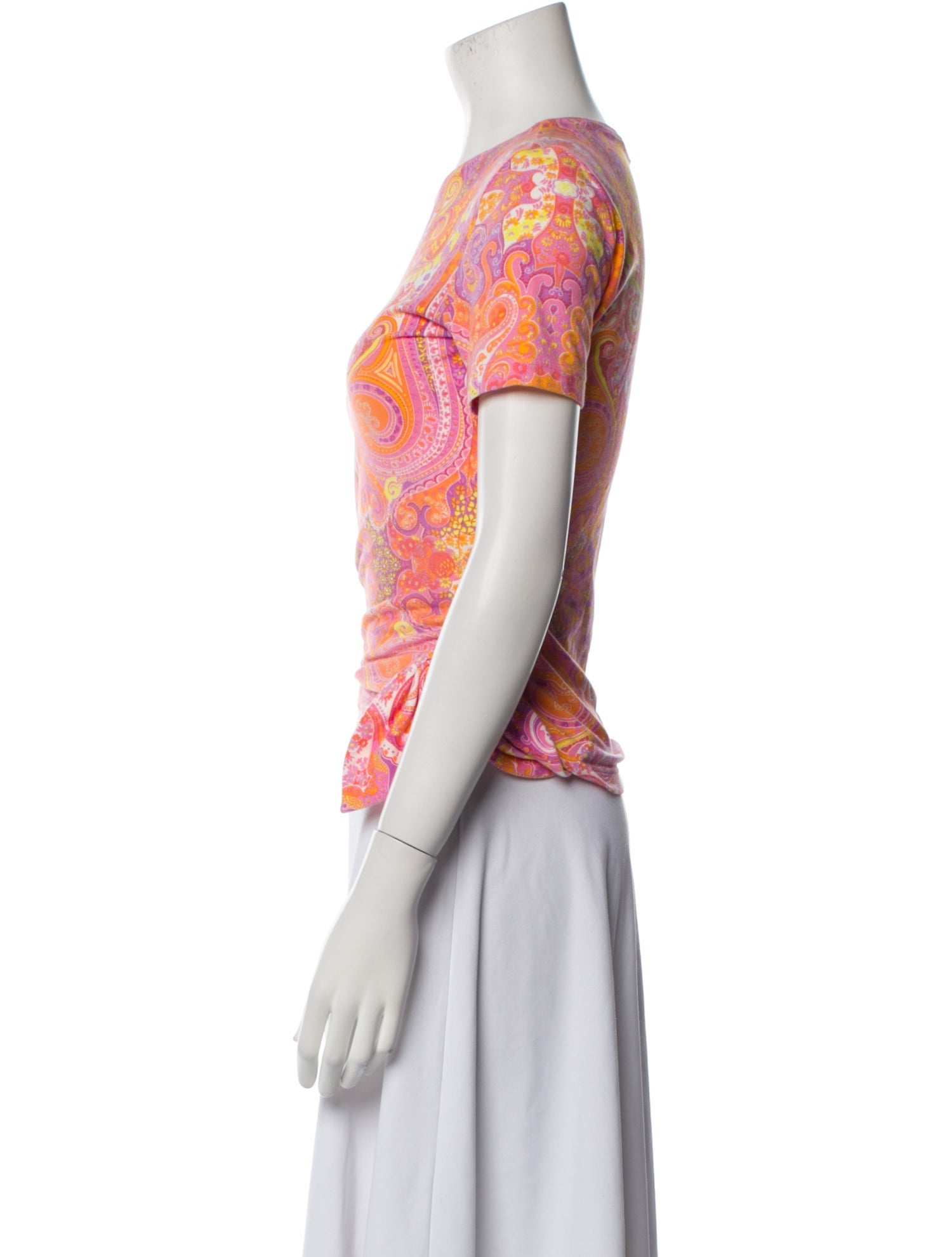 Escada Paisley Print Crew Neck T-Shirt