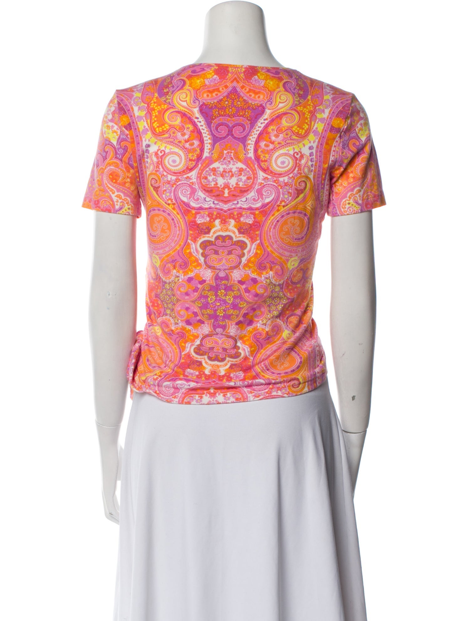 Escada Paisley Print Crew Neck T-Shirt