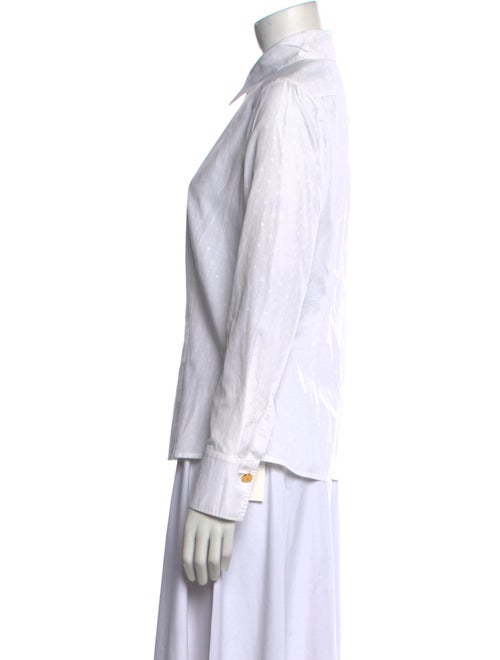 Escada Long Sleeve Button-Up Top