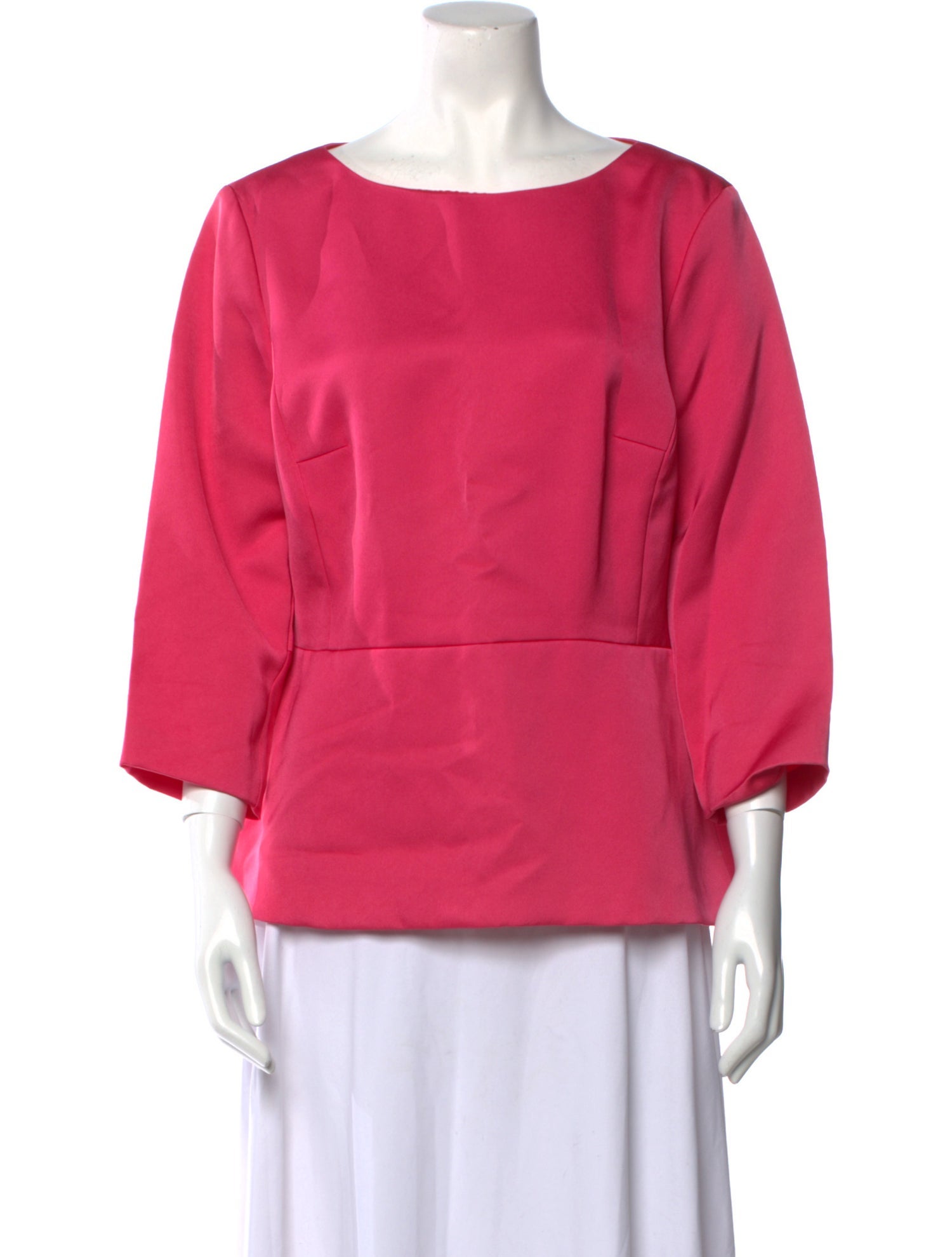 Escada Bateau Neckline Three-Quarter Sleeve Blouse
