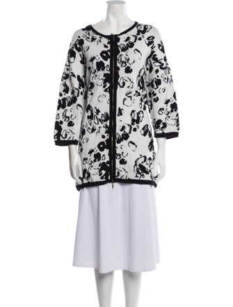 Escada Wool Floral Print Jacket