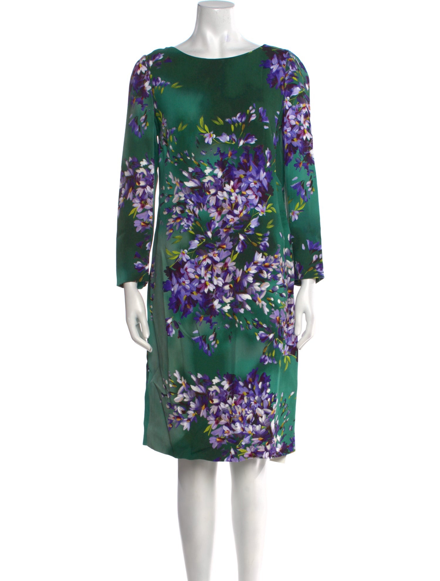 Escada Floral Print Knee-Length Dress