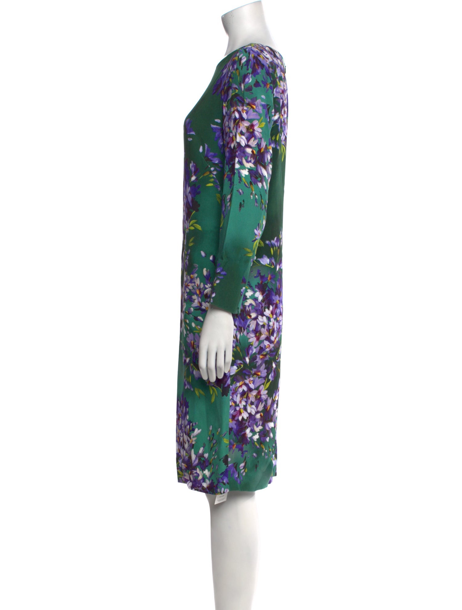 Escada Floral Print Knee-Length Dress