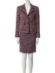 Escada Virgin Wool Tweed Pattern Skirt Set
