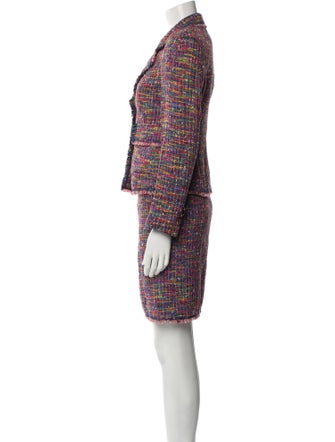 Escada Virgin Wool Tweed Pattern Skirt Set
