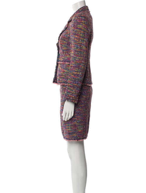 Escada Virgin Wool Tweed Pattern Skirt Set
