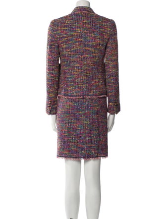 Escada Virgin Wool Tweed Pattern Skirt Set