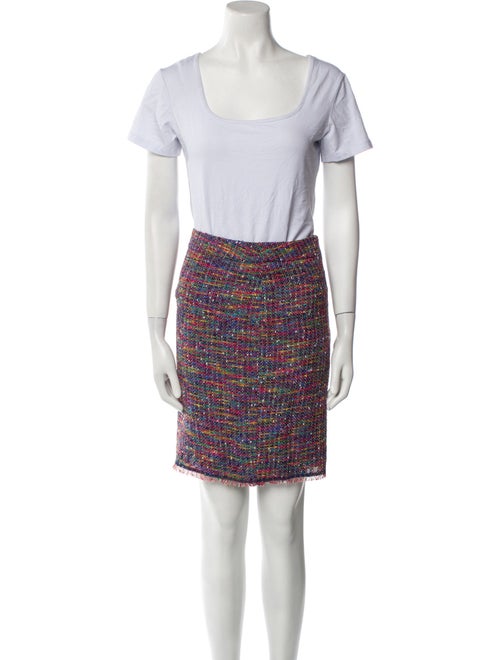 Escada Virgin Wool Tweed Pattern Skirt Set