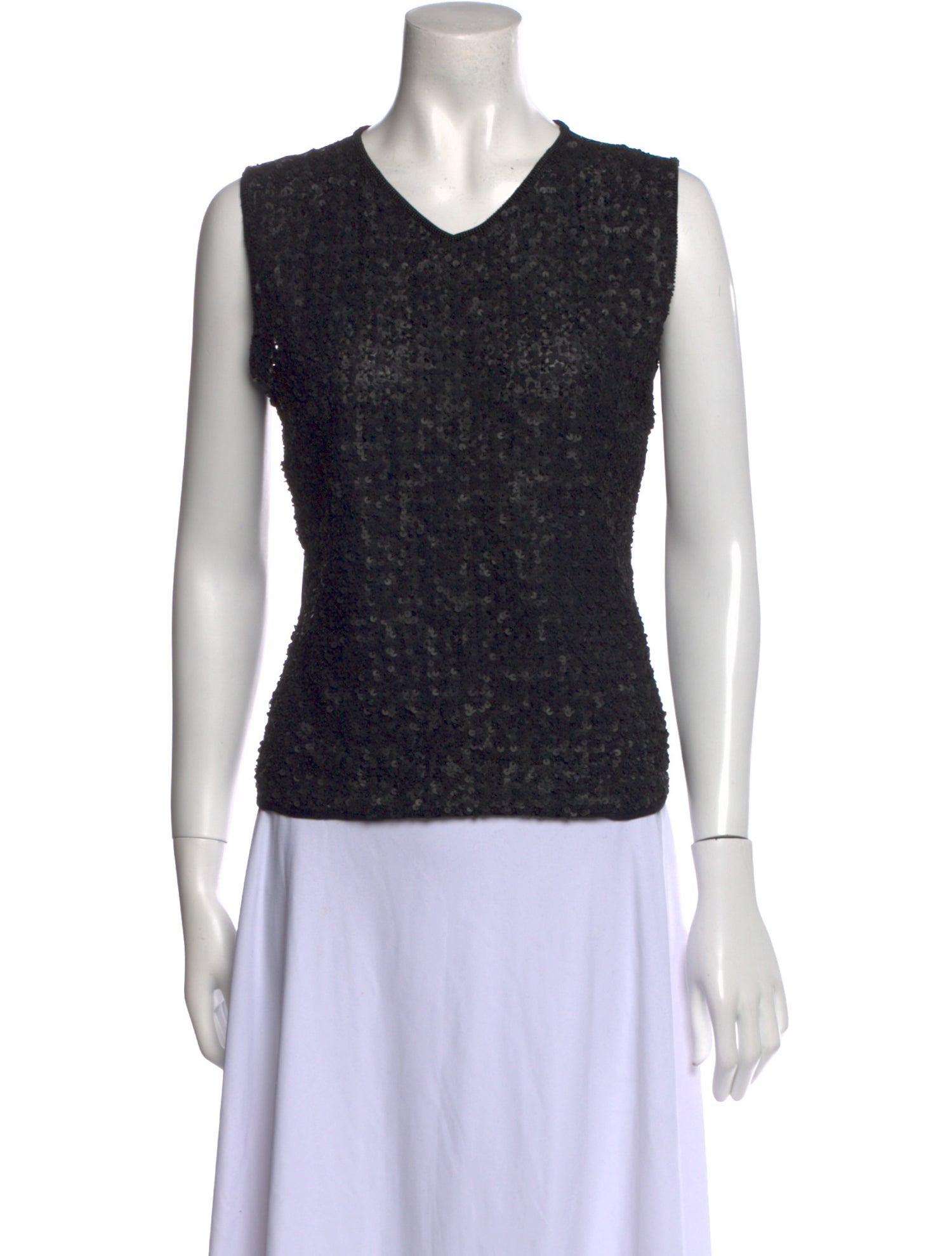 Escada V-Neck Sleeveless Top