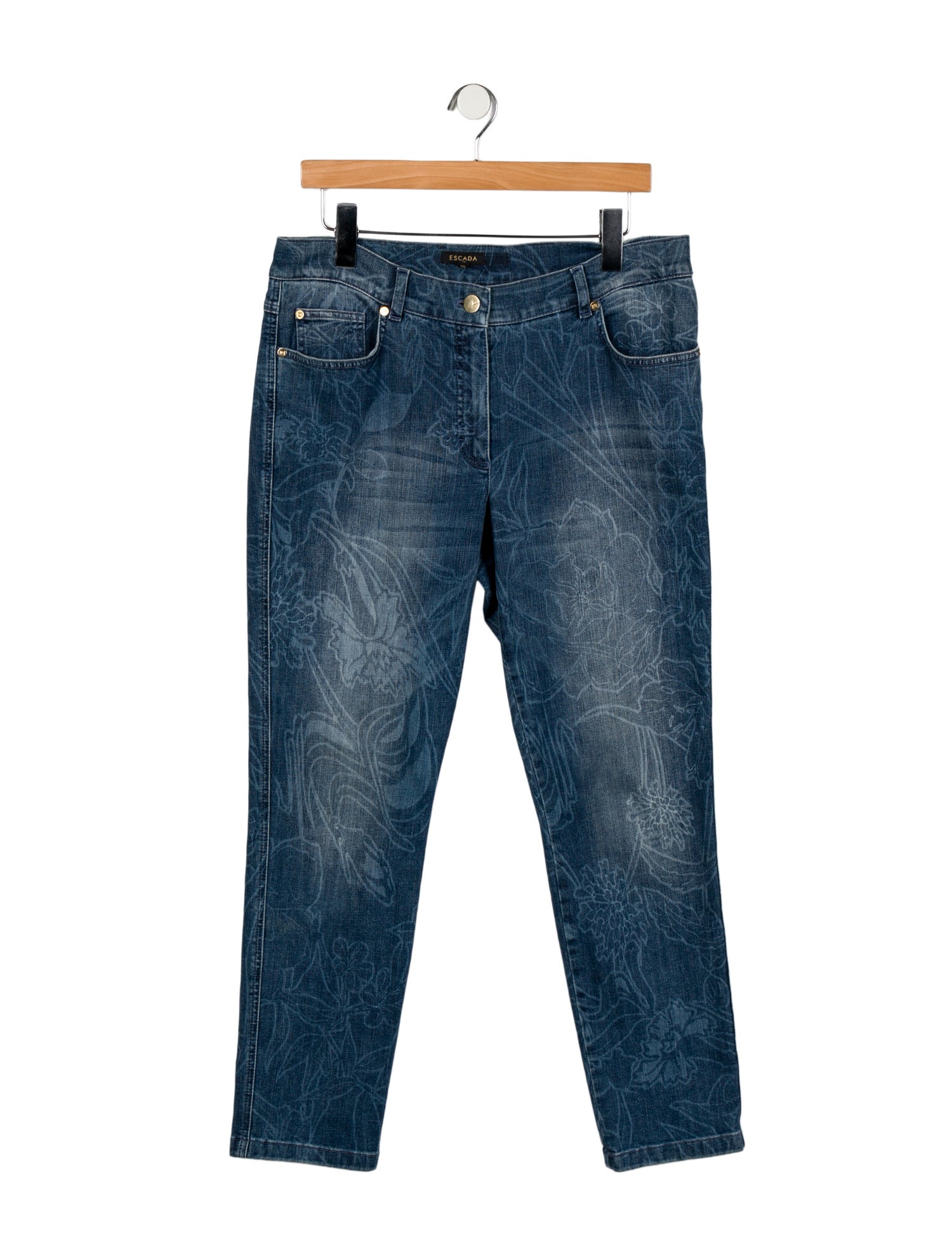 Escada Mid-Rise Straight Leg Jeans