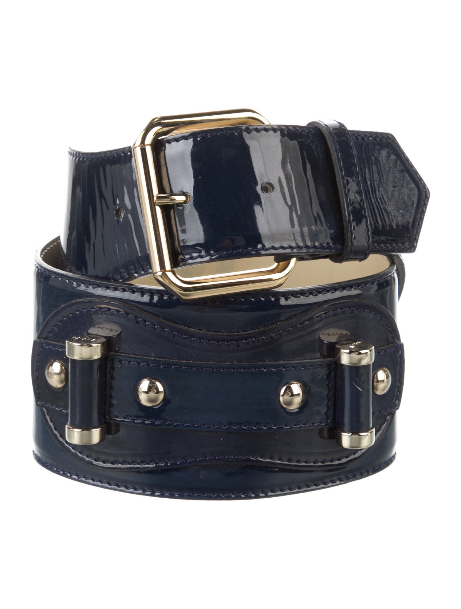 Escada Wide Patent Leather Belt