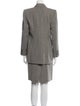 Escada Virgin Wool Plaid Print Skirt Suit