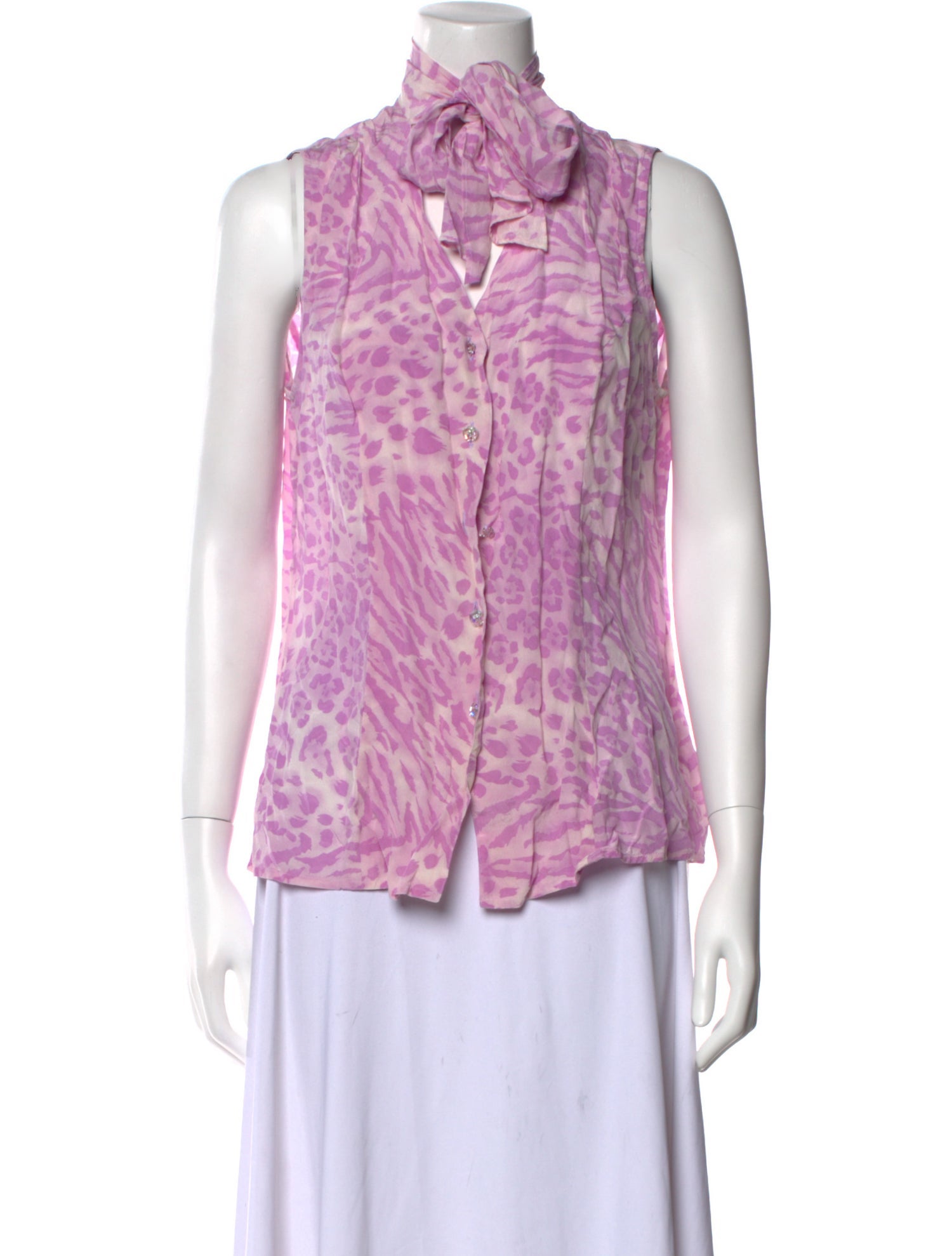 Escada Silk Animal Print Top