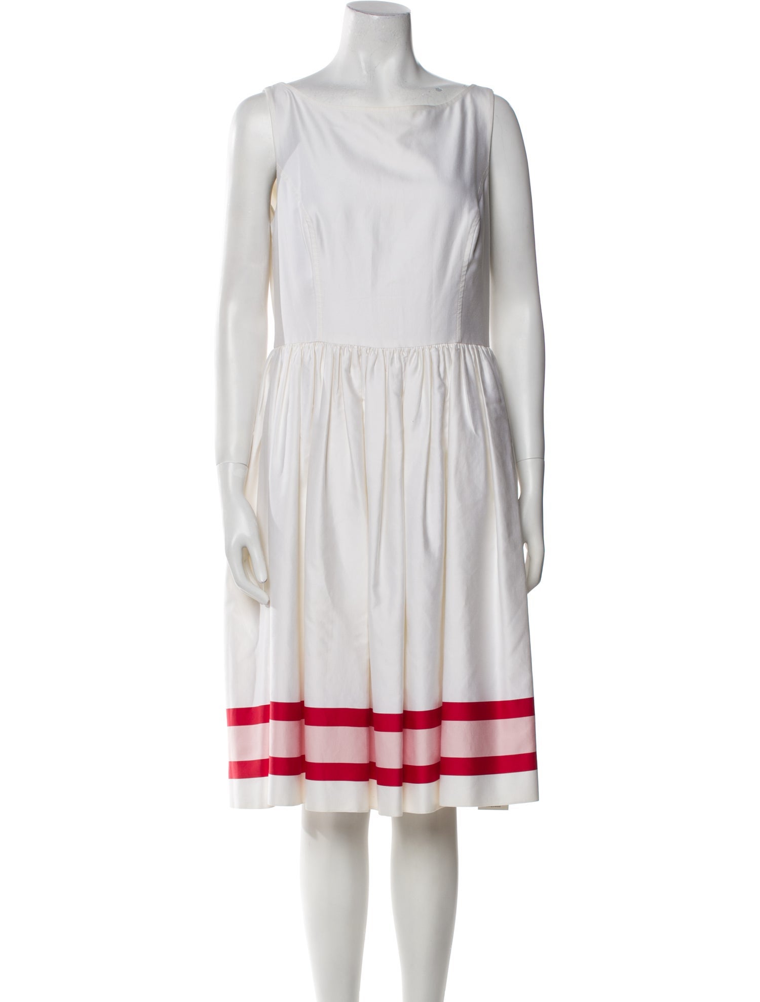 Escada Bateau Neckline Knee-Length Dress