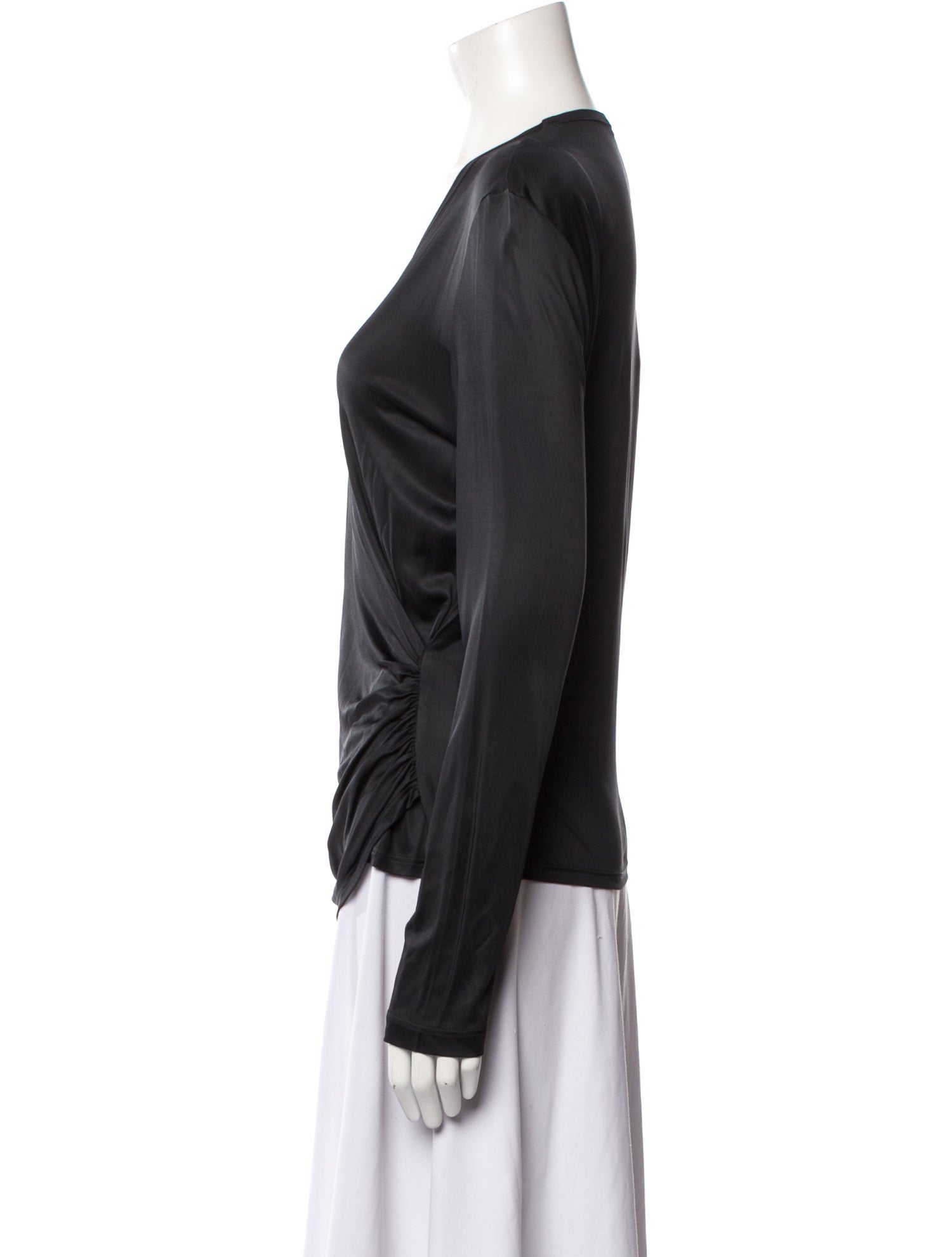 Escada V-Neck Long Sleeve Blouse