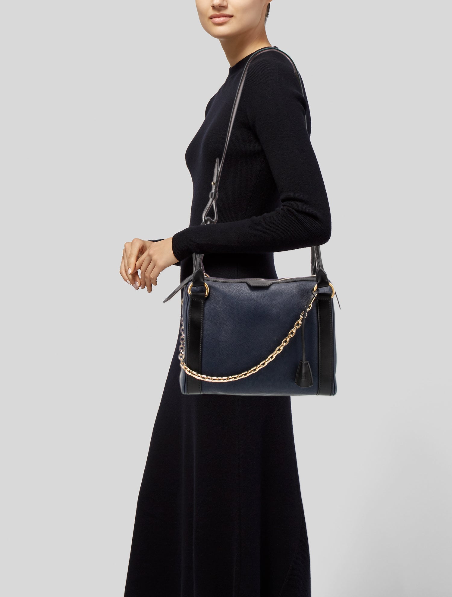 Escada Leather Top Handle Bag