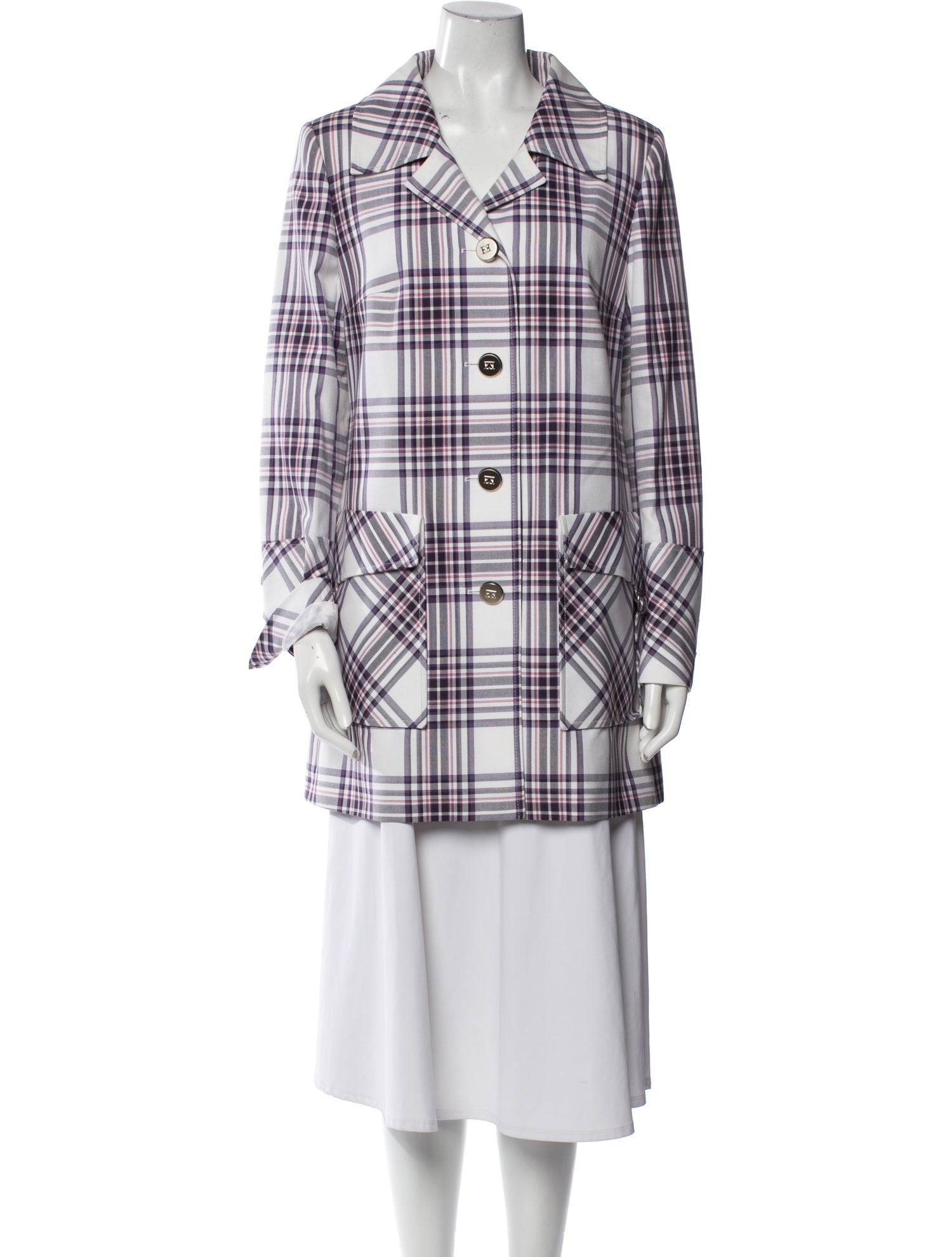 Escada Plaid Print Jacket