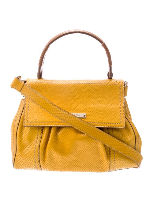 Escada Embossed Leather Top Handle Bag