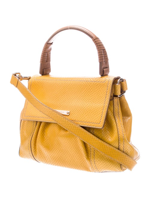 Escada Embossed Leather Top Handle Bag