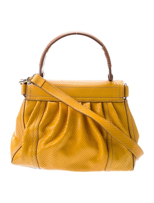 Escada Embossed Leather Top Handle Bag