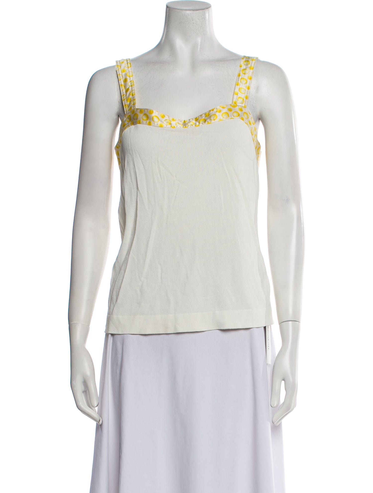 Escada Square Neckline Sleeveless Top