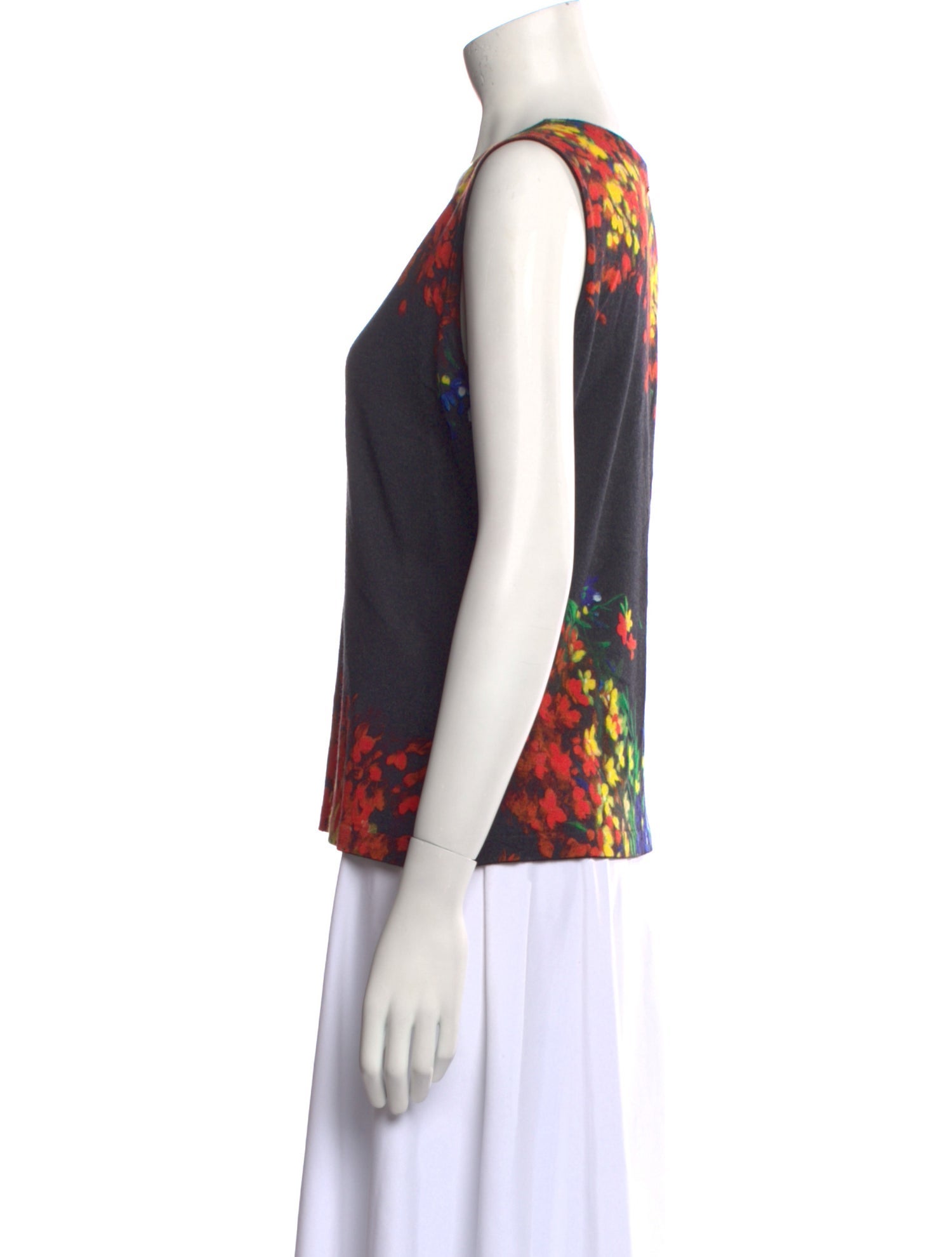 Escada Wool Floral Print Top