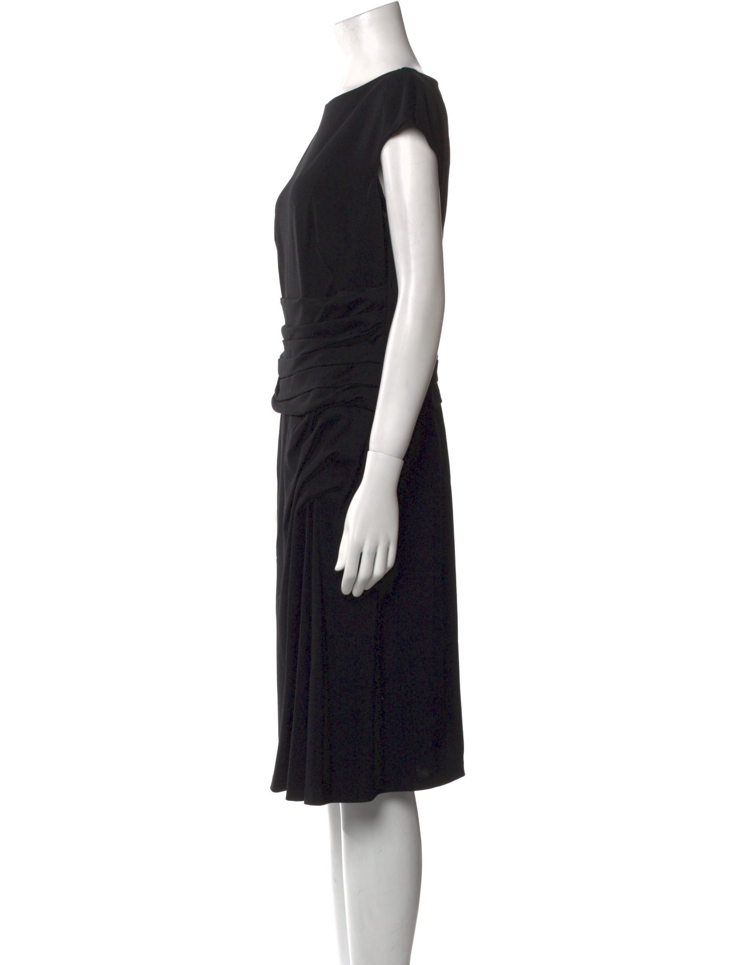 Escada Bateau Neckline Knee-Length Dress