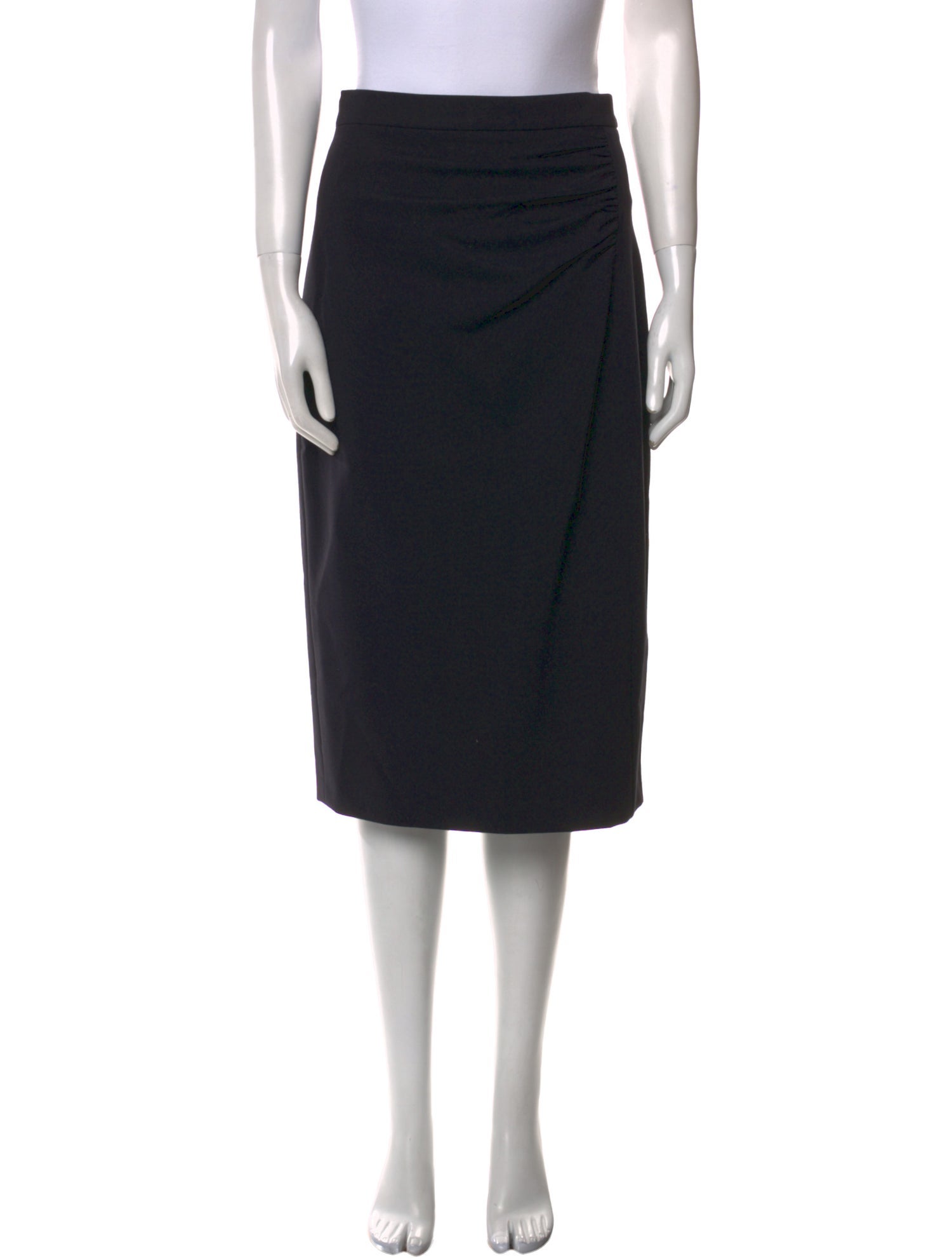 Escada Pleated Accents Knee-Length Skirt