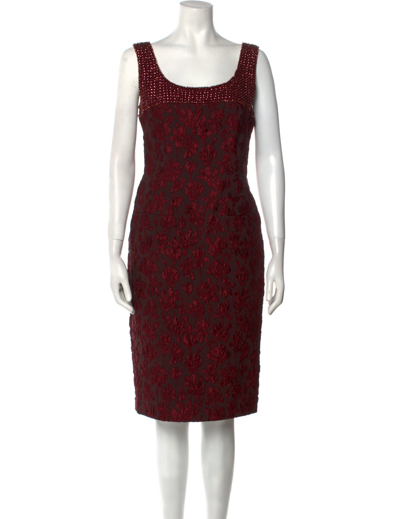 Escada Scoop Neck Knee-Length Dress