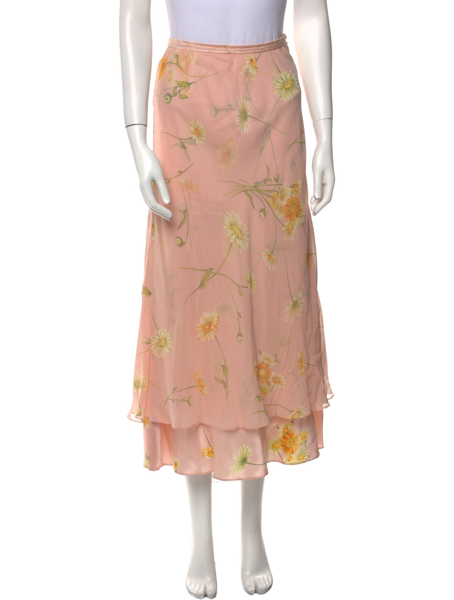 Escada Silk Midi Length Skirt