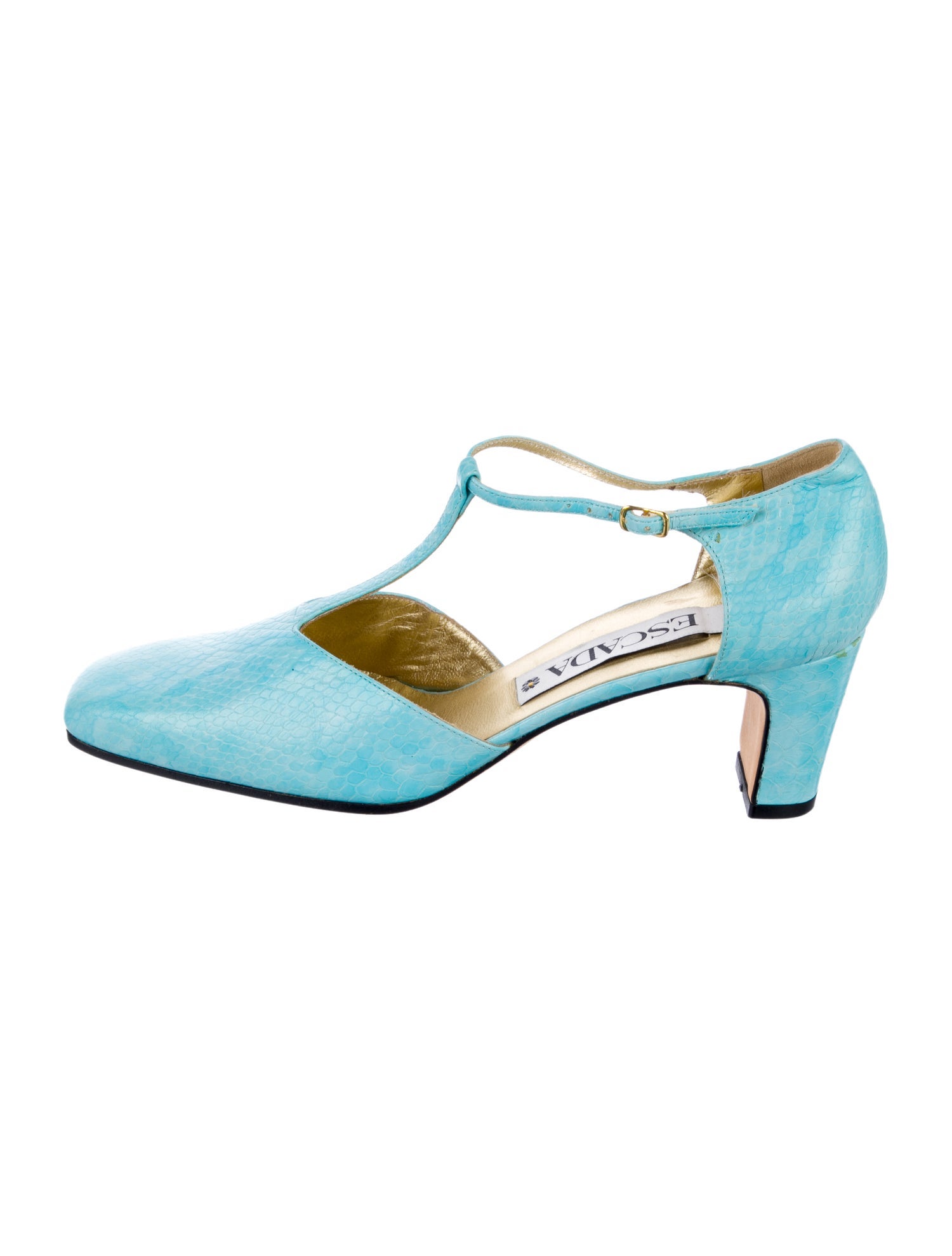 Escada Leather T-Strap Pumps