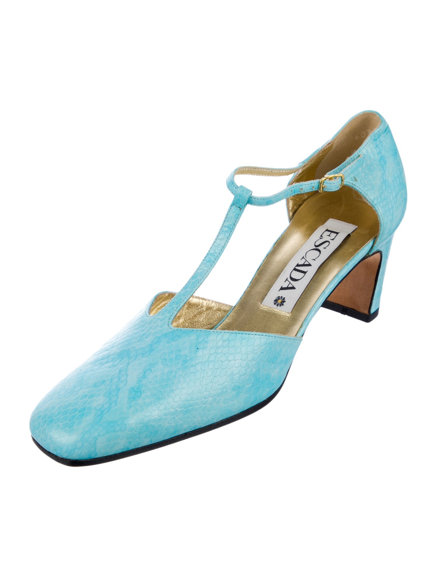 Escada Leather T-Strap Pumps