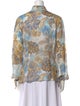 Escada Silk Floral Print Button-Up Top
