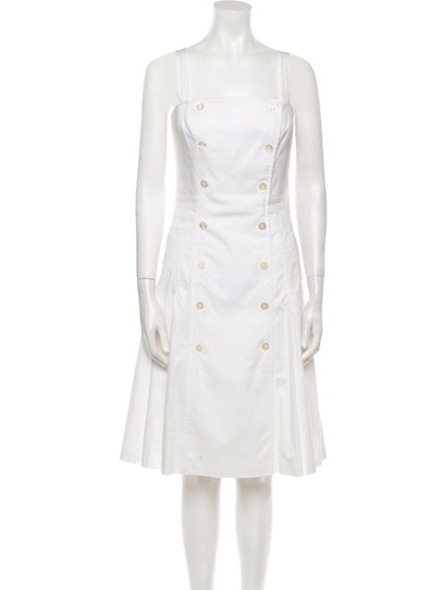 Escada Square Neckline Midi Length Dress