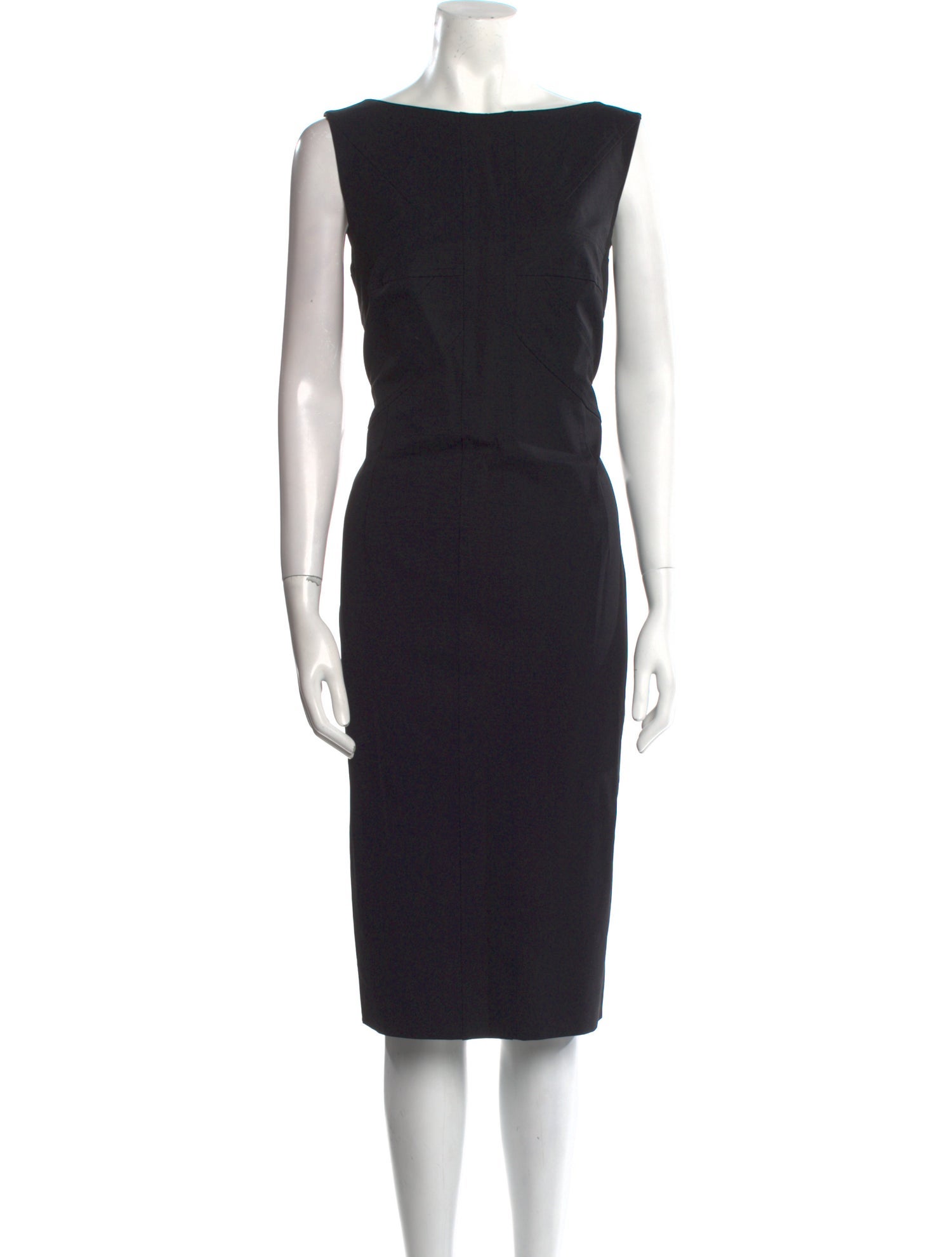 Escada Bateau Neckline Midi Length Dress