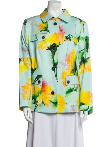 Escada Jackets Floral Print Blazer Us16, De46 | XXL