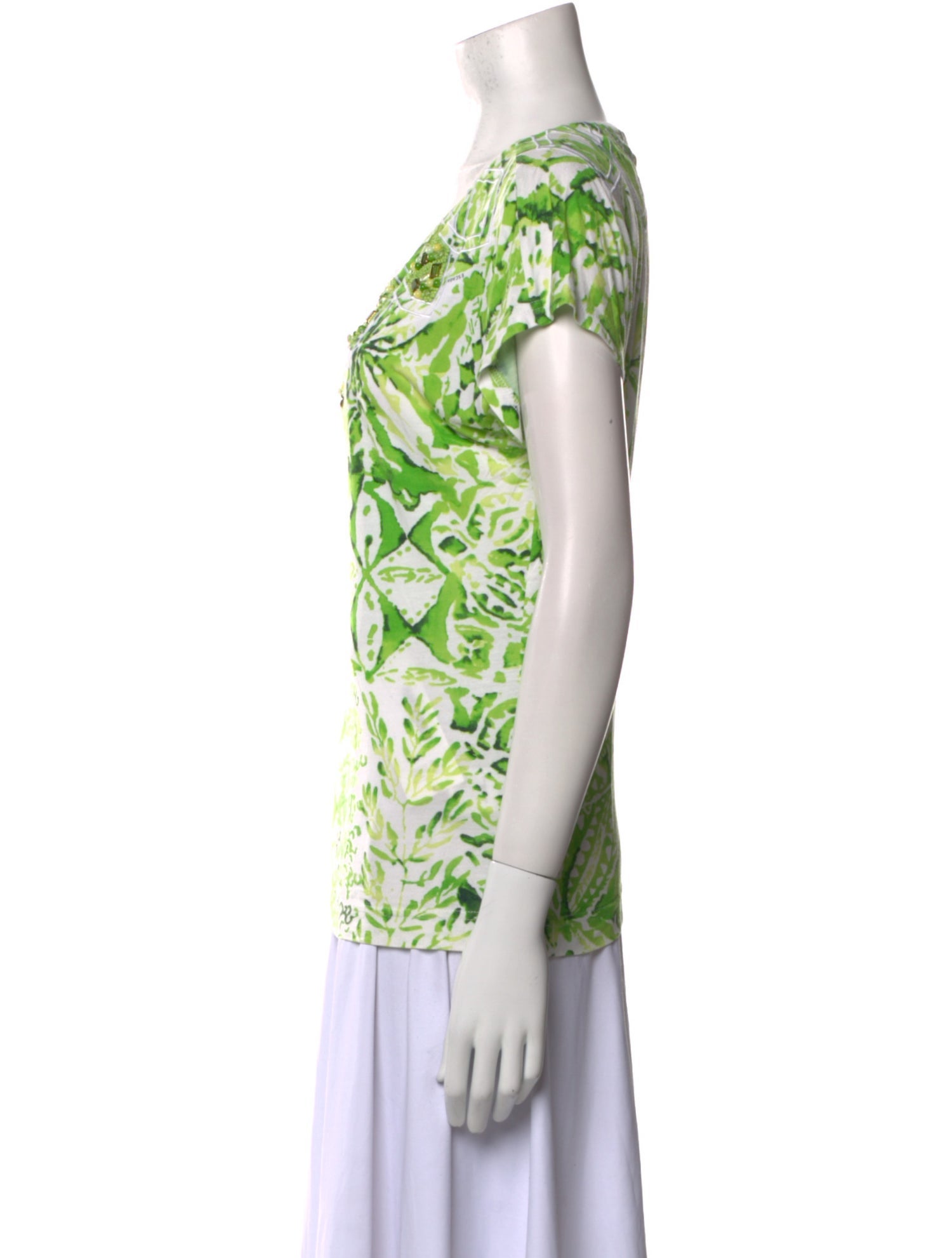 Escada Printed Scoop Neck T-Shirt