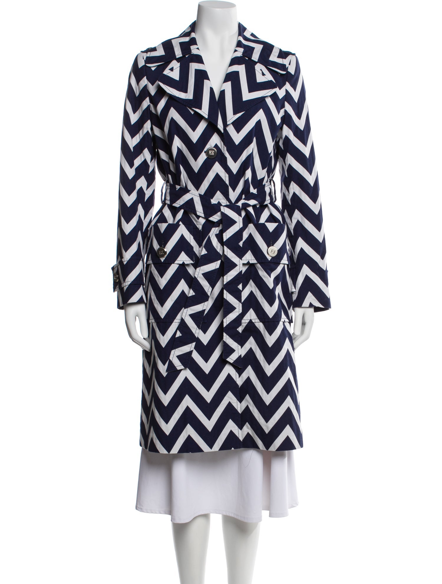 Escada Printed Trench Coat