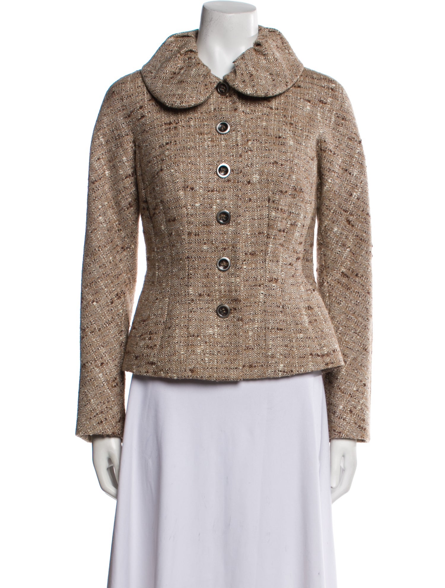 Escada Wool Printed Evening Jacket