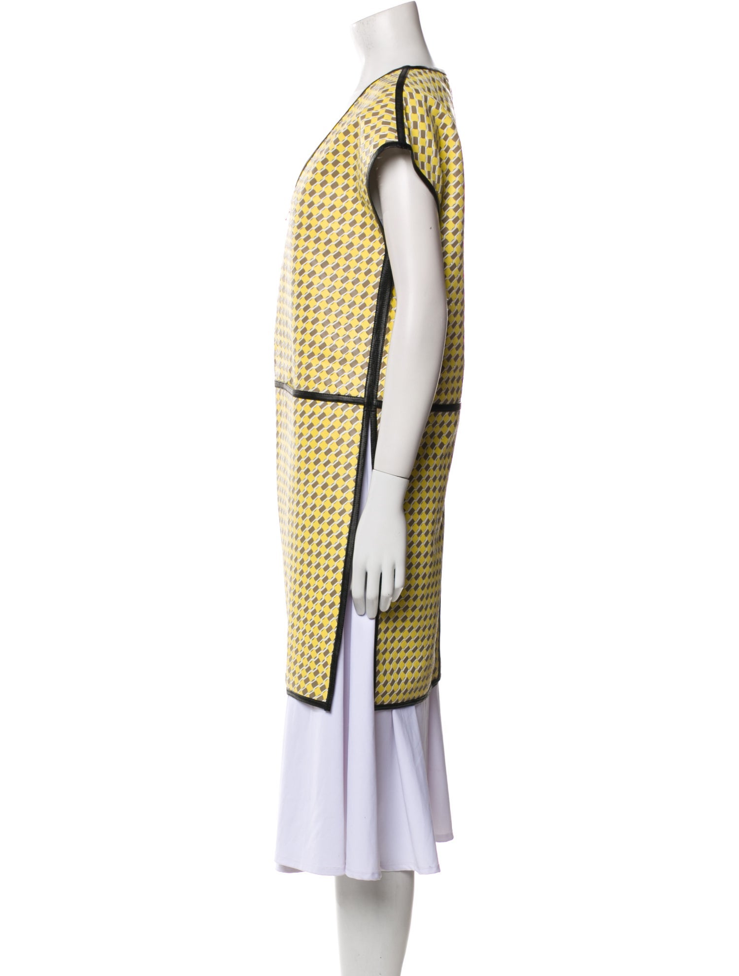 Escada Leather Printed Vest