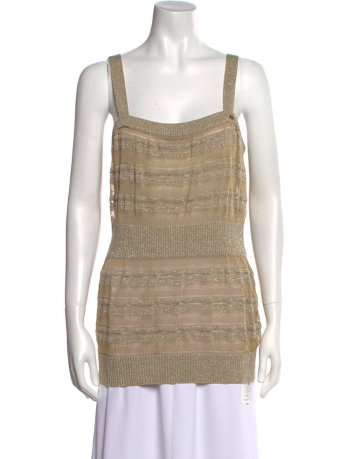 Escada Square Neckline Sleeveless Top