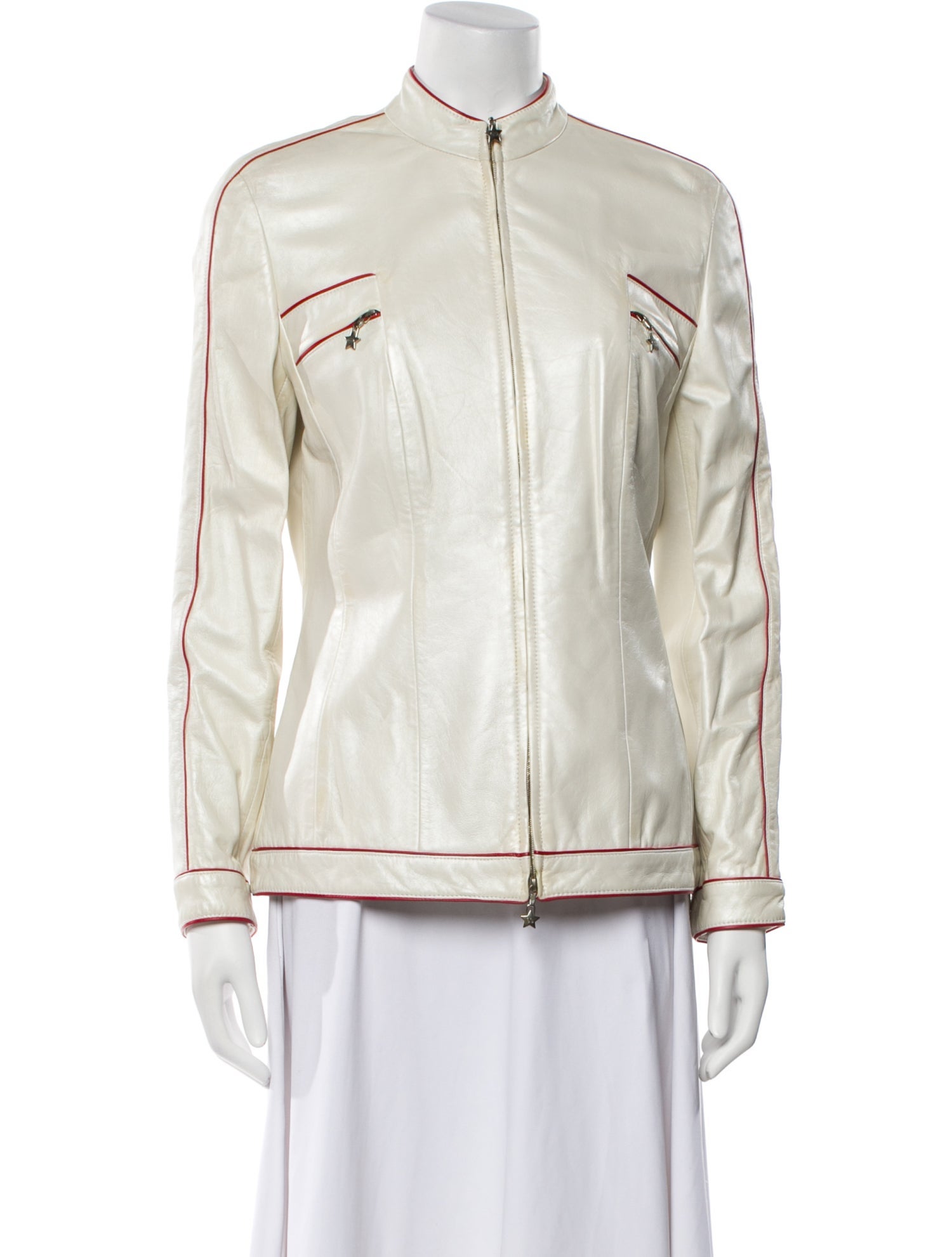 Escada Leather Bomber Jacket