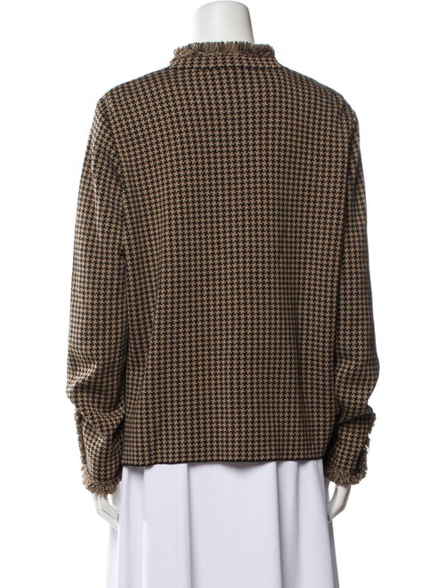 Escada Virgin Wool Houndstooth Print Evening Jacket