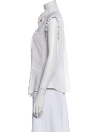 Escada Sleeveless Button-Up Top
