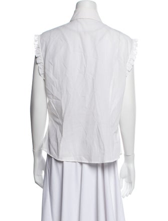 Escada Sleeveless Button-Up Top