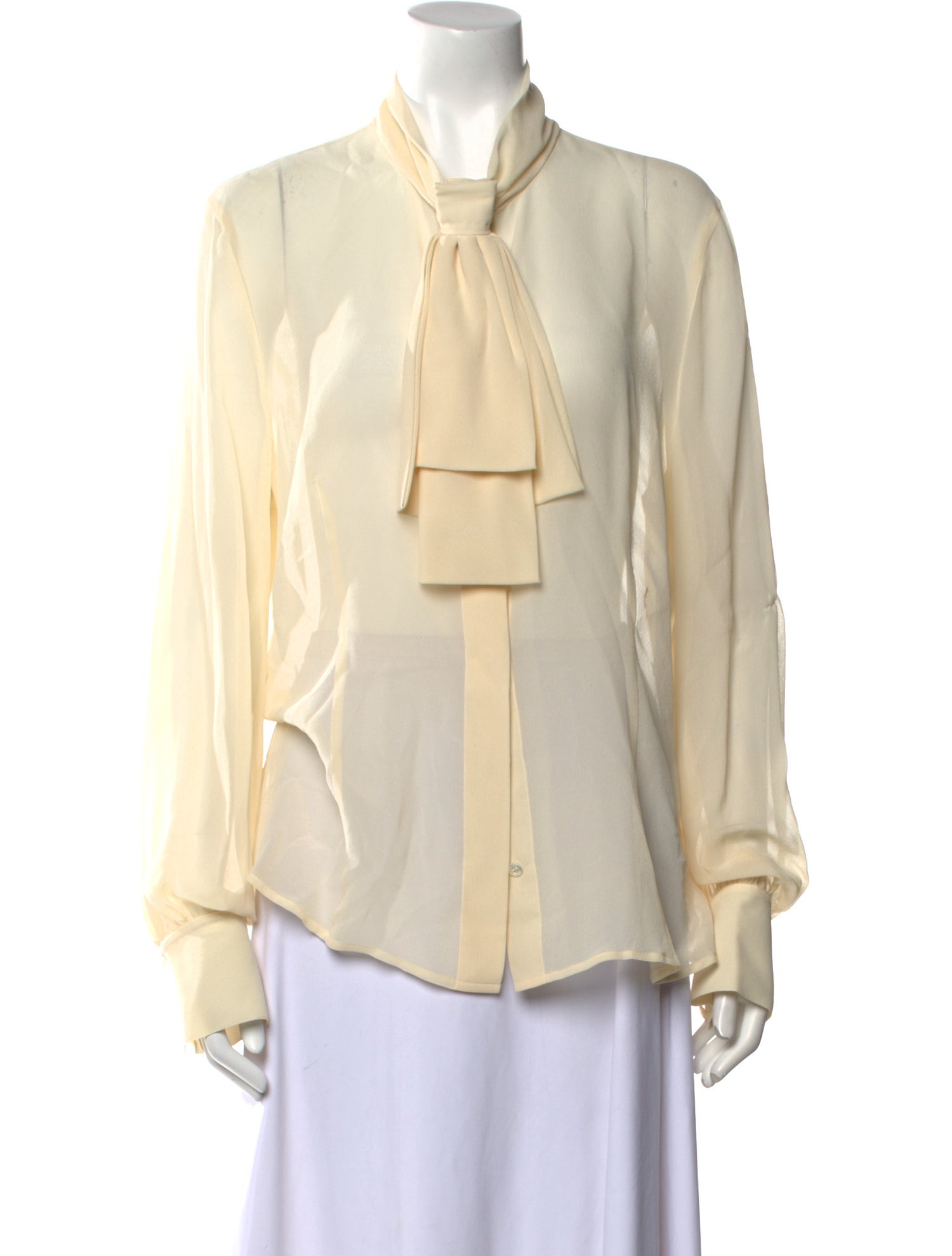 Escada Silk Tie Neck Blouse