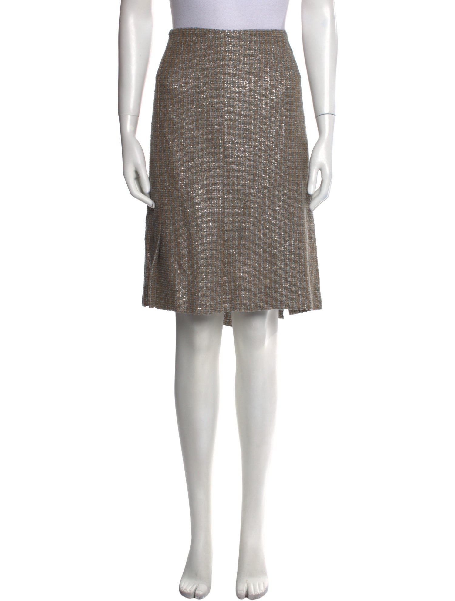 Escada Glitter Accents Knee-Length Skirt