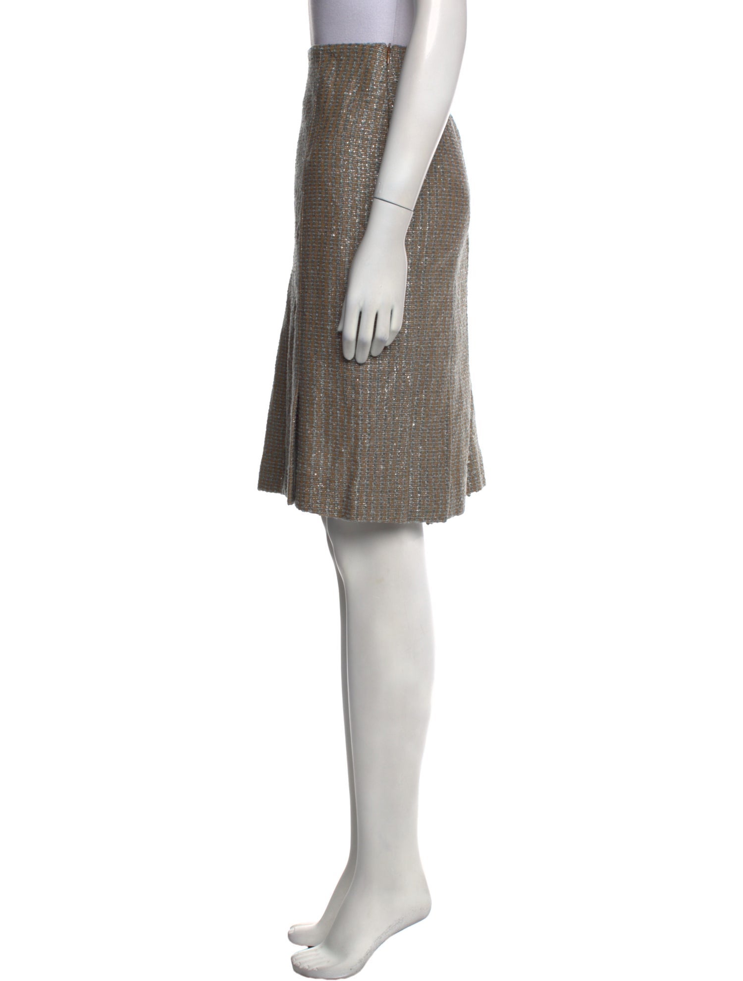 Escada Glitter Accents Knee-Length Skirt