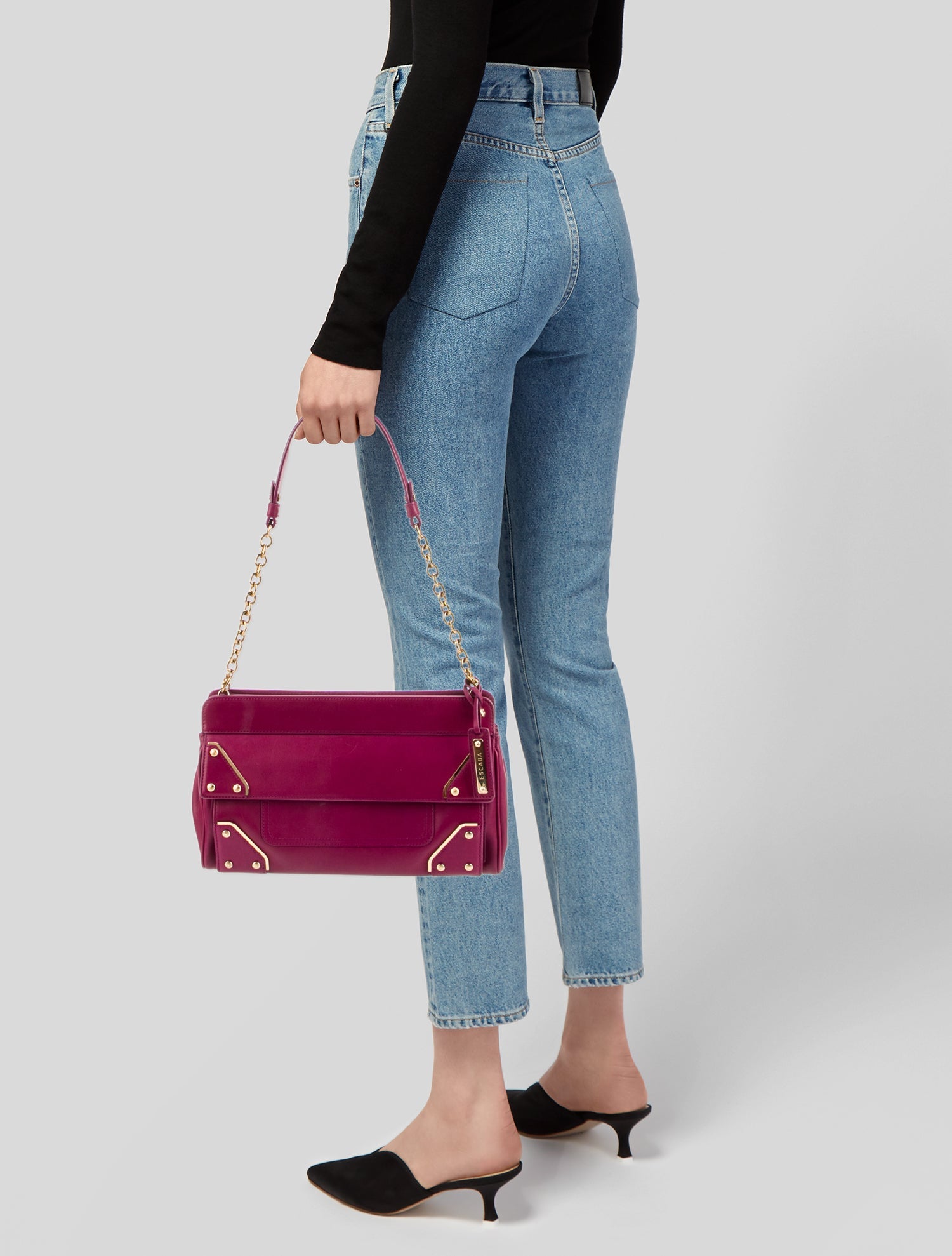 Escada Leather Shoulder Bag