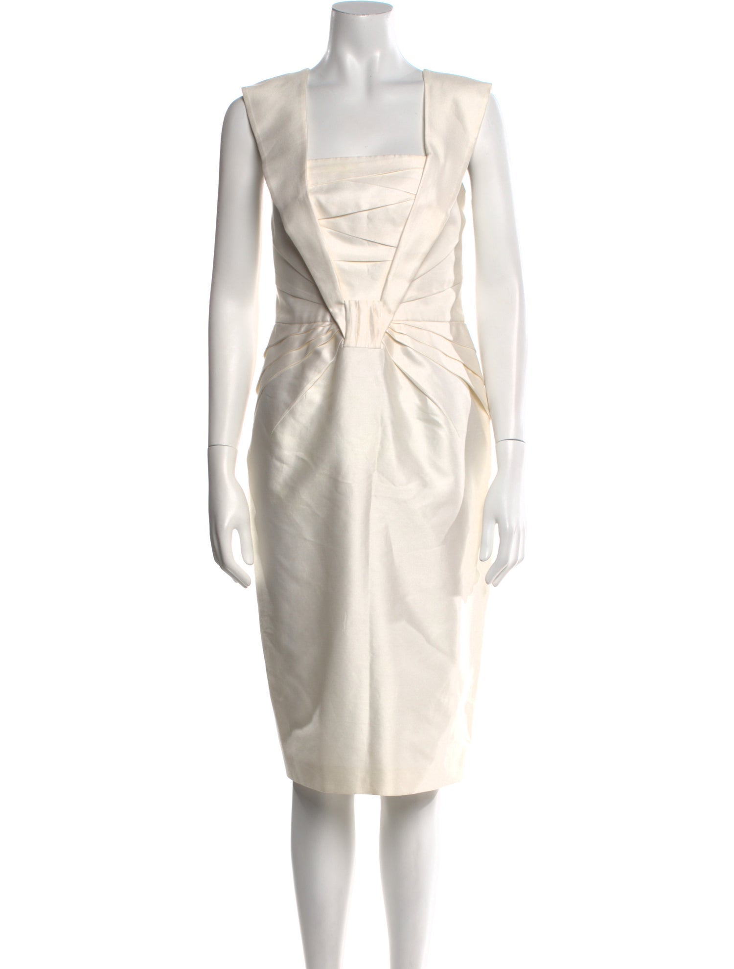 Escada Square Neckline Midi Length Dress